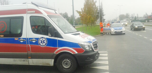 Wypadek ambulansu na Żurawiej