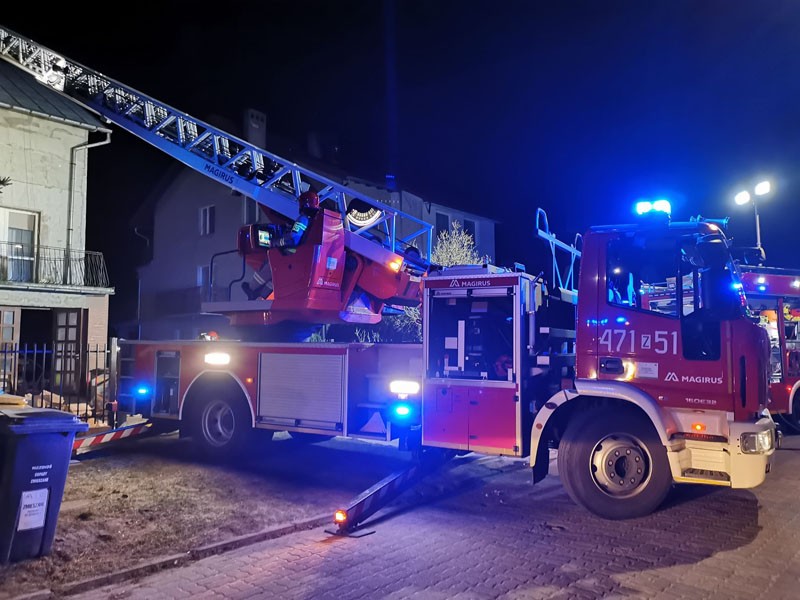 Wieczorna akcja strażakow na Radzikowie