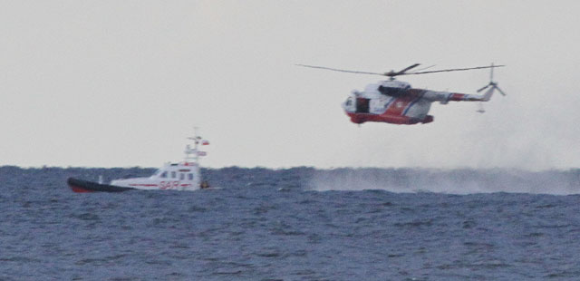 Akcja ratowników na morzu